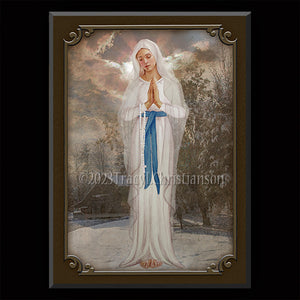 Our Lady of Banneux Plaque & Holy Card Gift Set