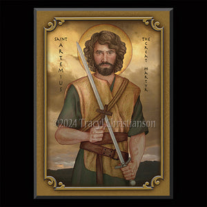 St. Artemius the Martyr Plaque & Holy Card Gift Set