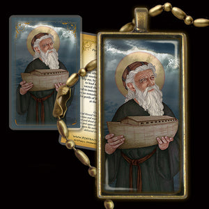 St. Noah the Righteous Pendant & Holy Card Gift Set