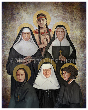 American Female Saints Print