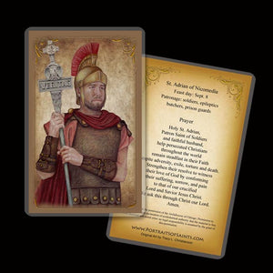 St. Adrian of Nicomedia Holy Card