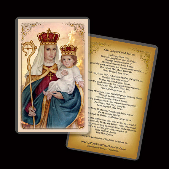 Our Lady of Good Success Holy Card - Portraits of Saints