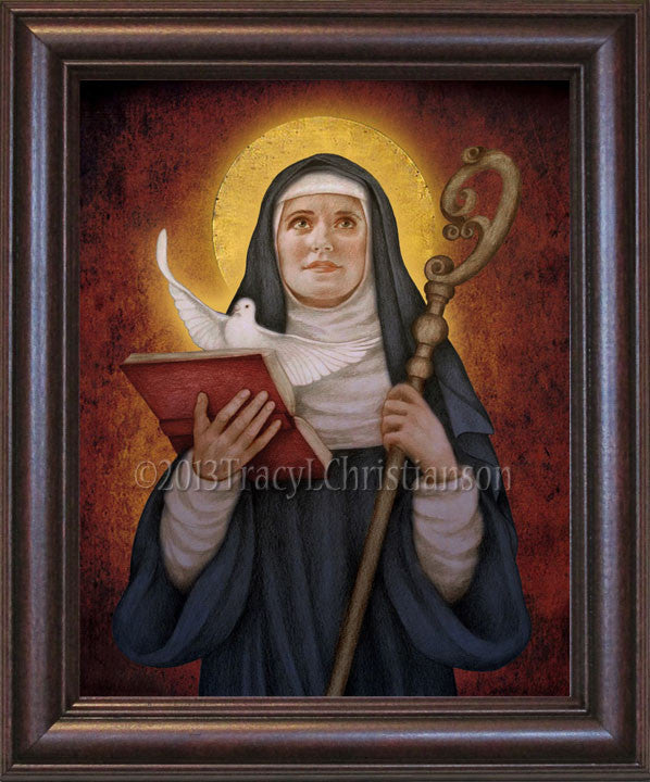 St. Scholastica Framed - Portraits of Saints