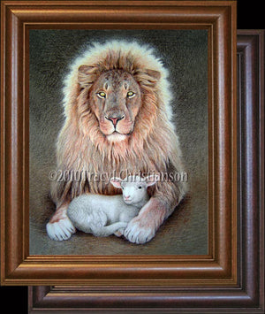 Lion and Lamb Framed