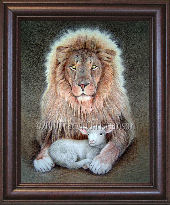 Lion and Lamb Framed - Portraits of Saints