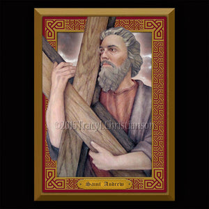 St. Andrew the Apostle Plaque & Holy Card Gift Set