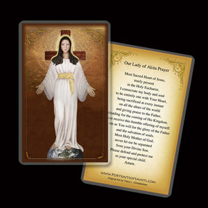 Our Lady of Akita Holy Card