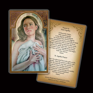 St. Agatha Holy Card
