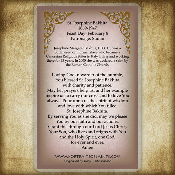 St. Scholastica Prayer Card