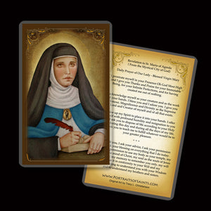 Mary of Agreda Holy Card