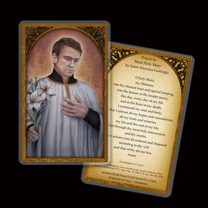 St. Aloysius Gonzaga Holy Card