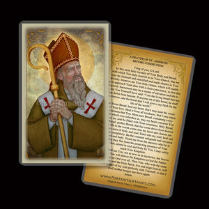 St. Ambrose Holy Card
