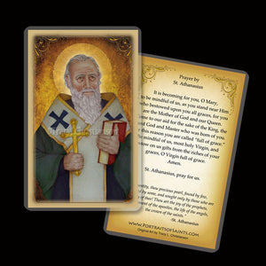 St. Athanasius Holy Card