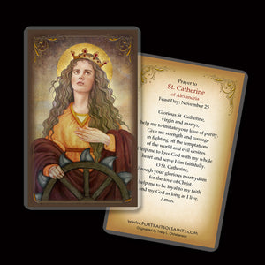 St. Catherine of Alexandria Holy Card