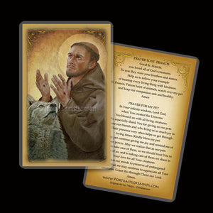 St. Francis of Assisi (B) Holy Card