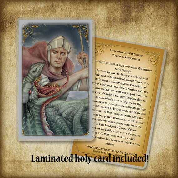 St. George Pendant & Holy Card Gift Set - Portraits of Saints