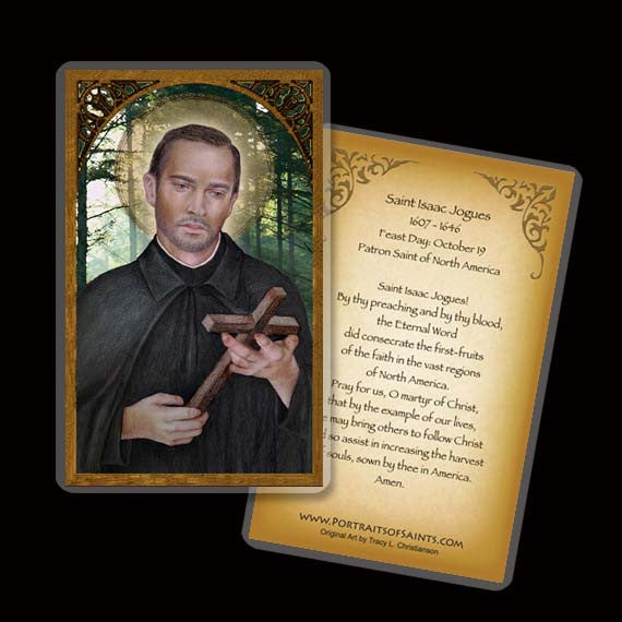 St. Isaac Jogues Holy Card Portraits of Saints