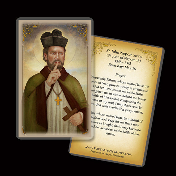 St. John Nepomucene Holy Card Portraits of Saints