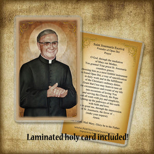 St. Josemaría Escrivá Plaque & Holy Card Gift Set