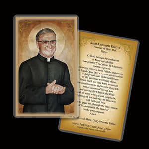 St. Josemaria Escriva Holy Card