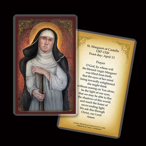 St. Margaret of Castello Holy Card