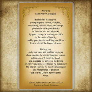 St. Pedro Calungsod Holy Card