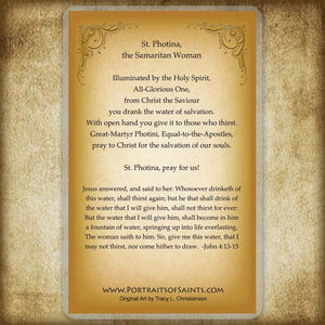St. Photina Holy Card