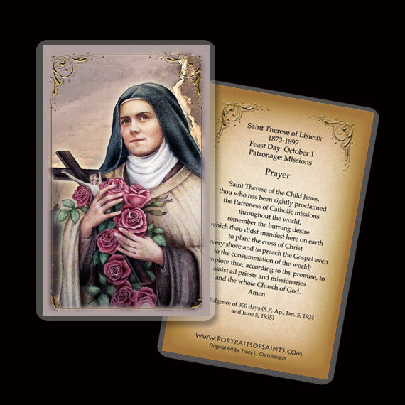 St. Therese of Lisieux (C) Holy Card - Portraits of Saints
