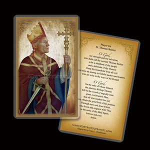St. Thomas Becket Holy Card