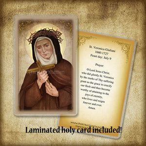 St. Veronica Giuliani Plaque & Holy Card Gift Set