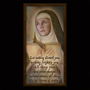 St. Teresa of Avila Inspirational Plaque