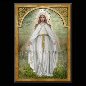 Our Lady of Champion Plaque & Holy Card Gift Set
