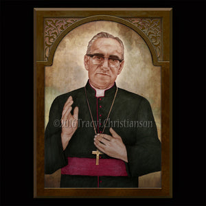 St. Oscar Romero Plaque & Holy Card Gift Set