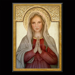 Mary, Mother of God Plaque & Holy Card Gift Set