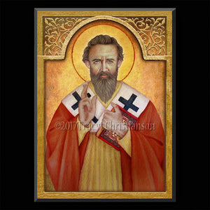 St. Basil the Great Plaque & Holy Card Gift Set