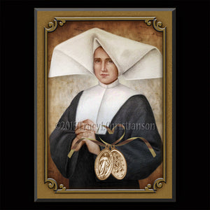 St. Catherine Laboure Plaque & Holy Card Gift Set