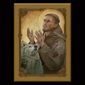 St. Francis of Assisi (B) Plaque & Holy Card Gift Set