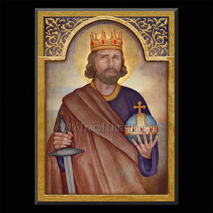St. Henry II, Holy Roman Emperor Plaque & Holy Card Gift Set