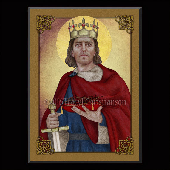 St. Louis IX King of France Holy Card Patron of Architects 