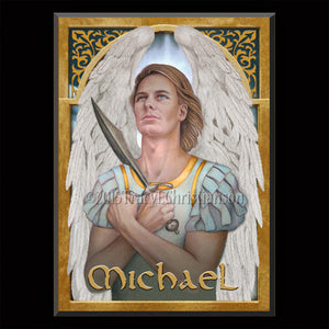St. Michael the Archangel Plaque & Holy Card Gift Set