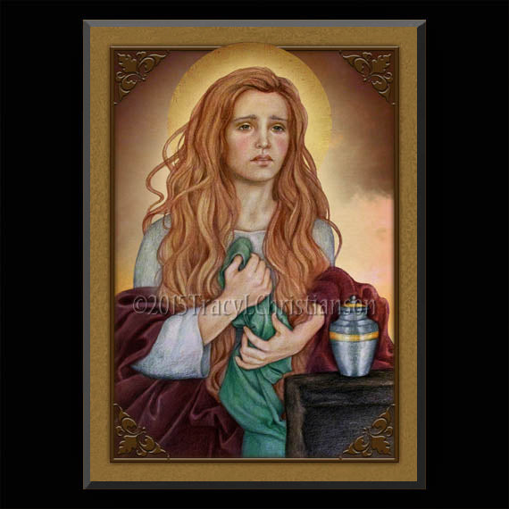 St. Mary Magdalene (B) Plaque & Holy Card Gift Set - Portraits of