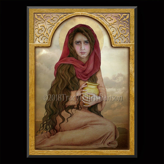 St. Mary Magdalene (C) Plaque & Holy Card Gift Set - Portraits of