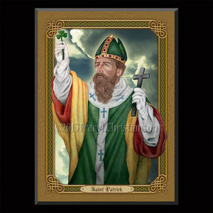 St. Patrick (C) Plaque & Holy Card Gift Set