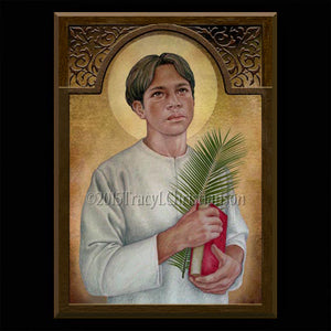 St. Pedro Calungsod Plaque & Holy Card Gift Set