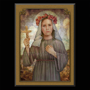 St. Rose of Viterbo Plaque & Holy Card Gift Set