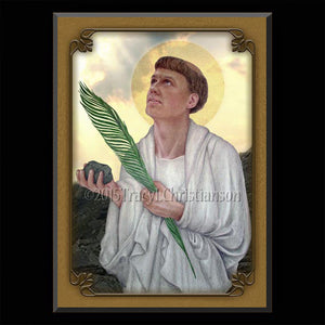 St. Stephen Plaque & Holy Card Gift Set