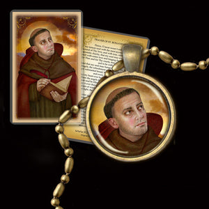 St. Bonaventure Pendant & Holy Card Gift Set