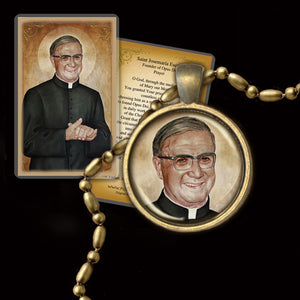 St. Josemaria Escriva Pendant & Holy Card Gift Set