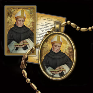 St. Albert the Great Pendant & Holy Card Gift Set