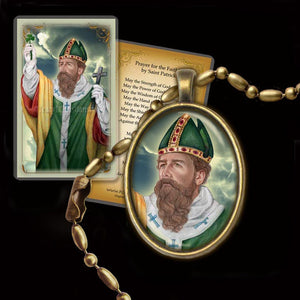 St. Patrick (C) Pendant & Holy Card Gift Set